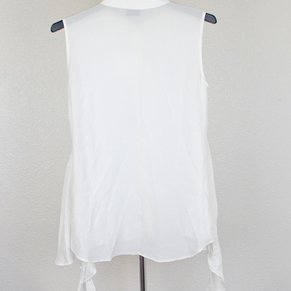 NWT Theory Sleeveless Tie-Front Silk Top - Picture 5 of 8
